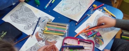 Malowanki, gry i zabawy na świetlicy