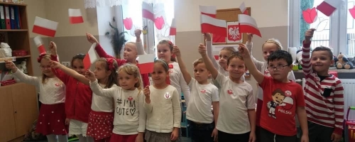 Rozety i flagi narodowe