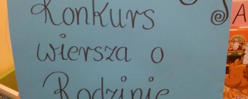 Wiersz o tematyce rodzinnej